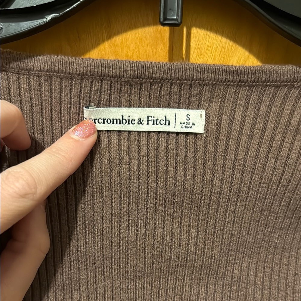 brown Long Sleeve Sweater Bodysuit - Picture 2 of 4